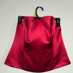 Elegant Red Satin Corset tube top